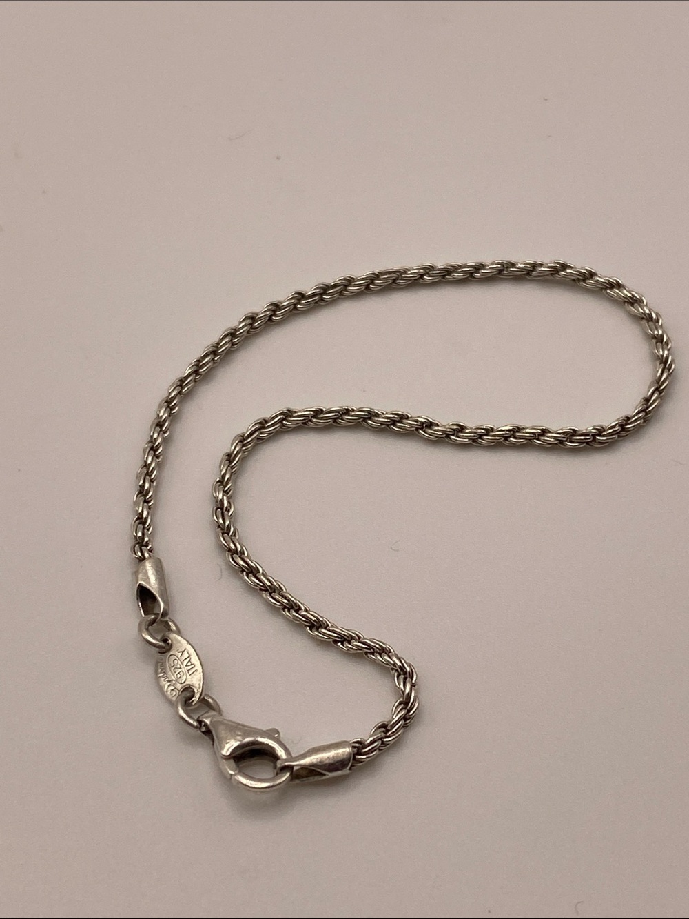 Sterling Rope Chain Bracelet